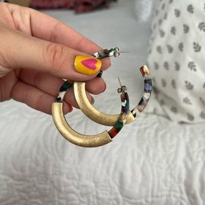 Resin & Gold Hoops